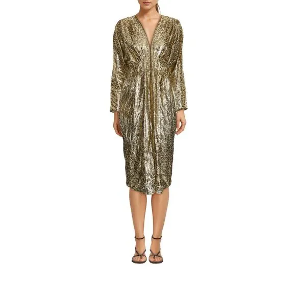 forte forte metallic dress FORTE FORTE FORTE FORTE METALLIC SHIRT DRESS
